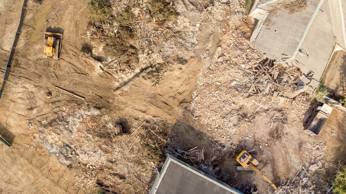 Site Clearing, remediation, rubbish removal. The Demolition Team